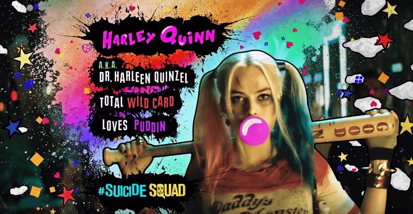 Harley Quinn personalised typefaces